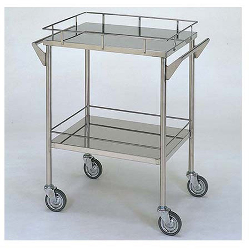 ステンレスワゴンMB-2G-M ステンレスワゴン回診車 枠付 柏ステンレス