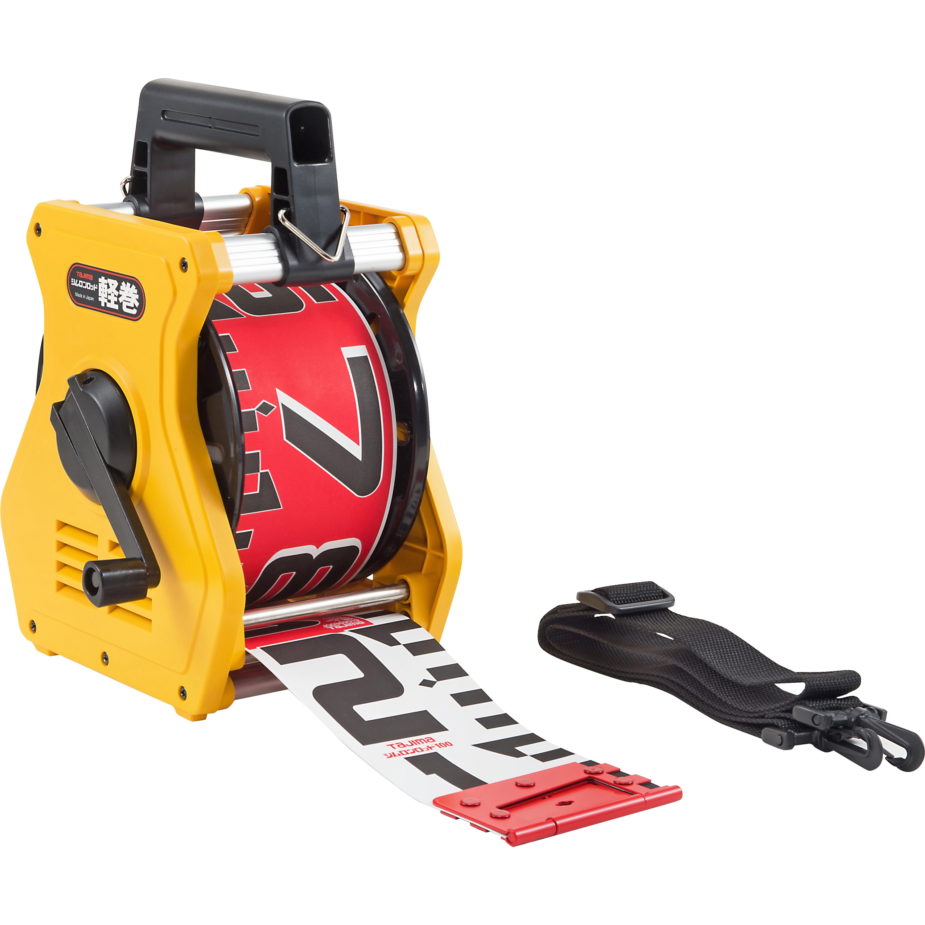 タジマ シムロンロッド軽巻(スタンド付テープロッド)幅100mm 長さ10m ( KM10-10K ) (株)TJMデザイン TAJIMA テープセット 3種類 送料無料タジマ(Tajima) 測量用品