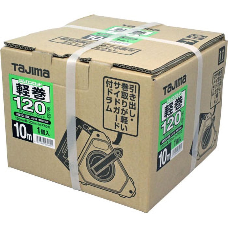 KM12-10K(校正書・トレーサビリティ体系図付) シムロンロッド 軽巻(スタンド付テープロッド) タジマツール(TJMデザイン) 幅120mm長さ10m 18,446円