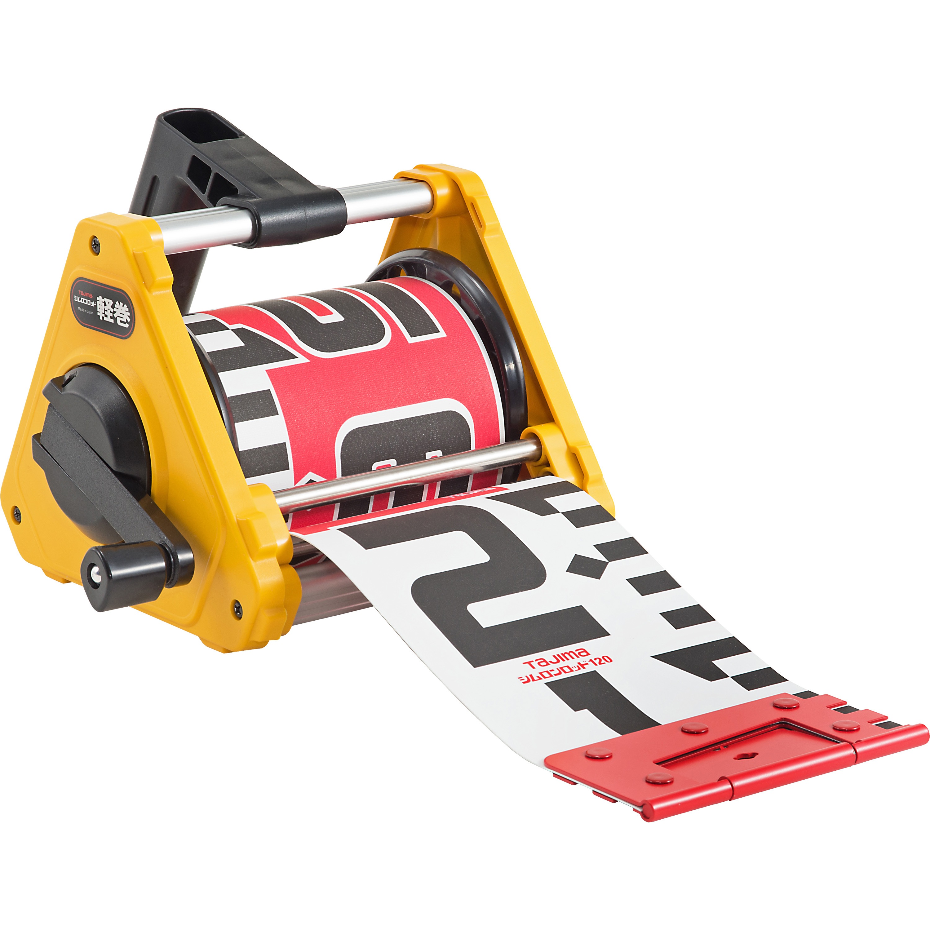 KM12-10K シムロンロッド 軽巻(スタンド付テープロッド) タジマツール(TJMデザイン) 幅120mm長さ10m