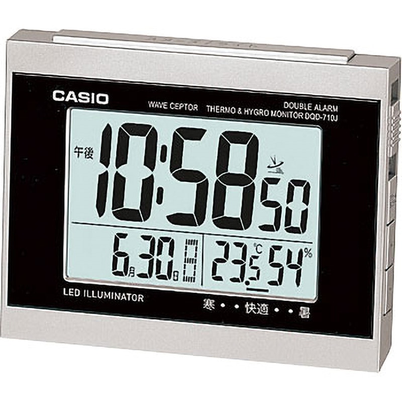 DQD-710J-8JF デジタル電波置時計 カシオ計算機 アラーム付 - 【通販
