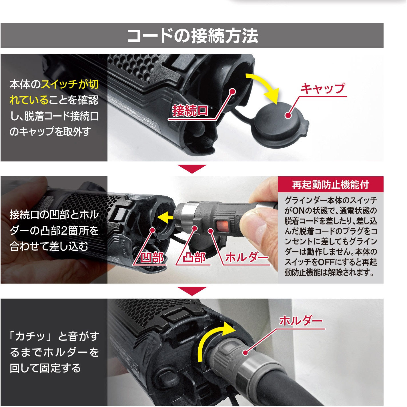 RG112 コードなし ディスクグラインダー(脱着式) 京セラ 