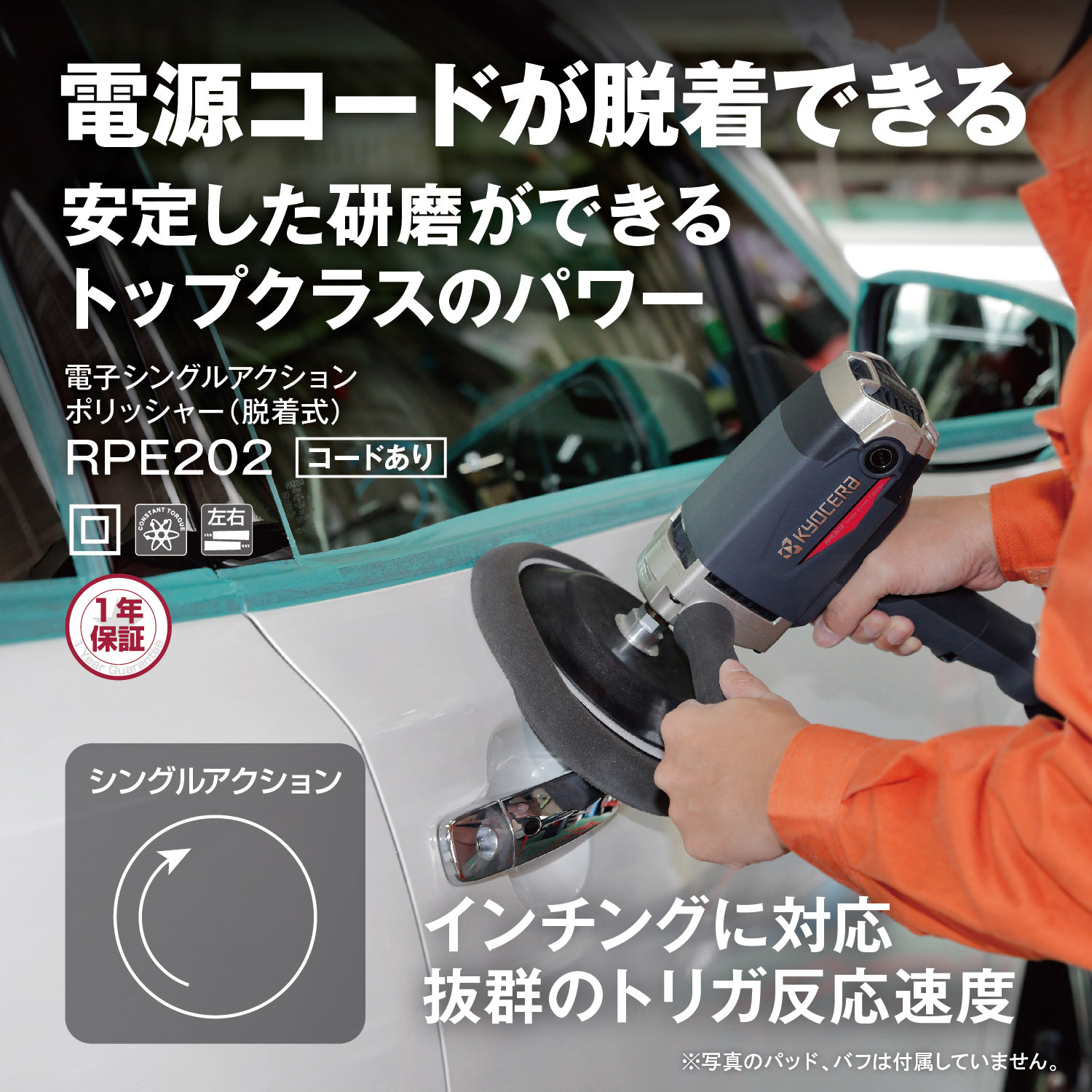 646751A ポリッシャー(脱着式) RPE202 1台 京セラ