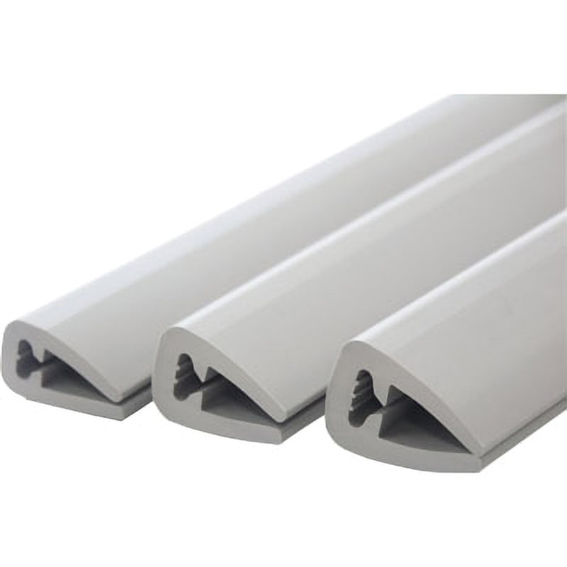 HS025 H鋼セーフティーガード エムエフ 塩ビ(PVC) グレー色 長さ1m横26mm 1セット(10本) HS025