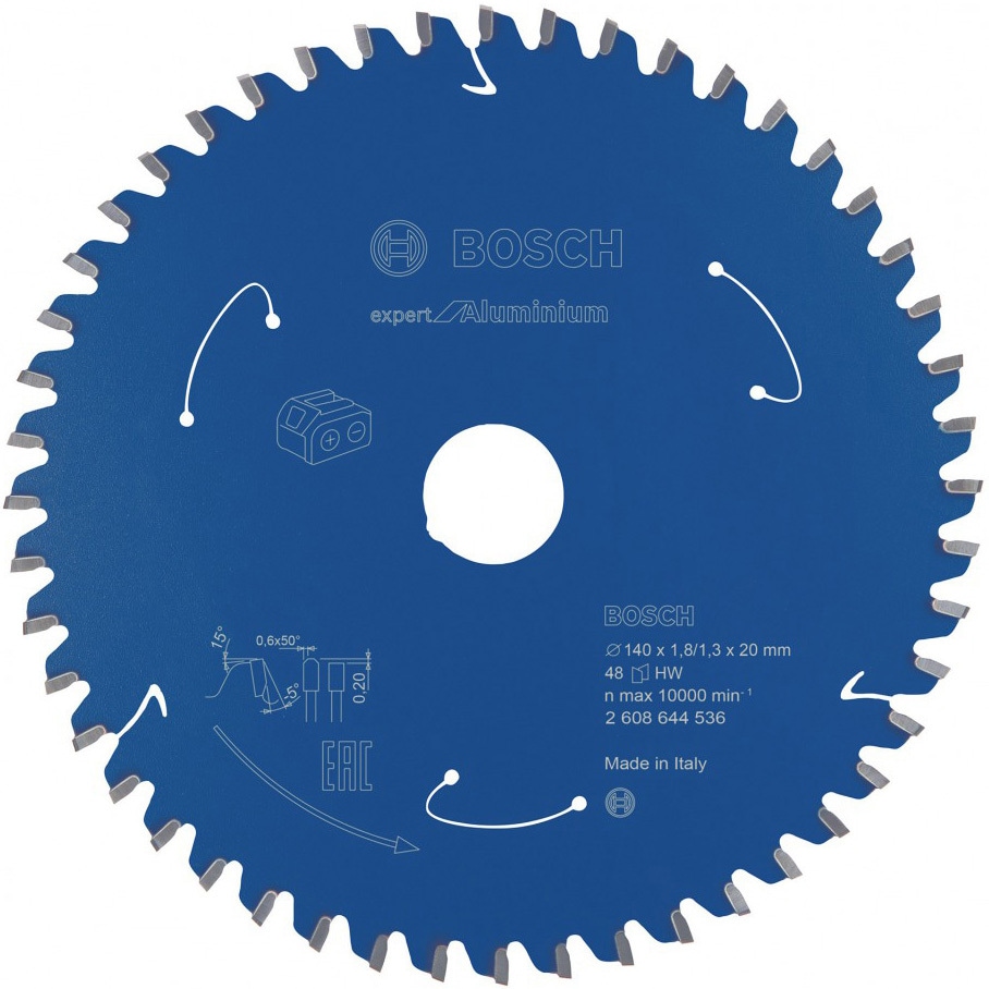 2608644536 丸のこ刃 エキスパートアルミ BOSCH(ボッシュ) 刃数48P 木工用 外径140mm内径20mm