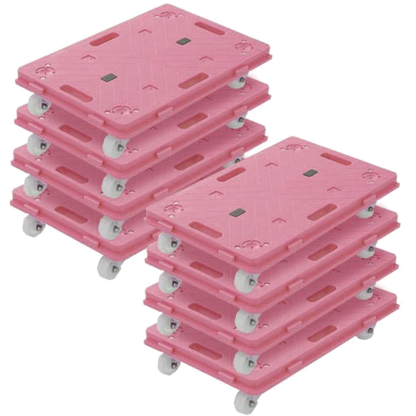 RSK6040P×8 連結平台車 楽走くん 日東 荷重100kg ナイロン車輪 樹脂製