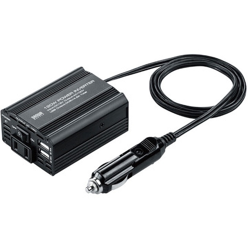 CAR-CHR80AC カーインバーター サンワサプライ 擬似正弦波 定格出力120W 入力電圧DC12V