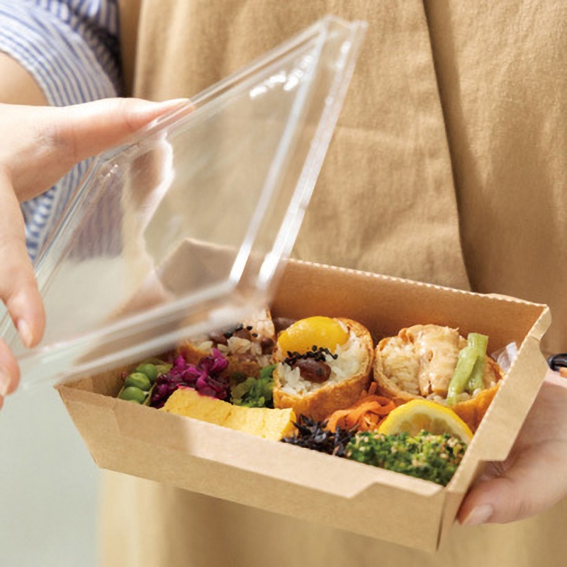 MK-DEB4 無地フタ付デリボックス/クラフト(50枚) 1パック(50枚) HEADS