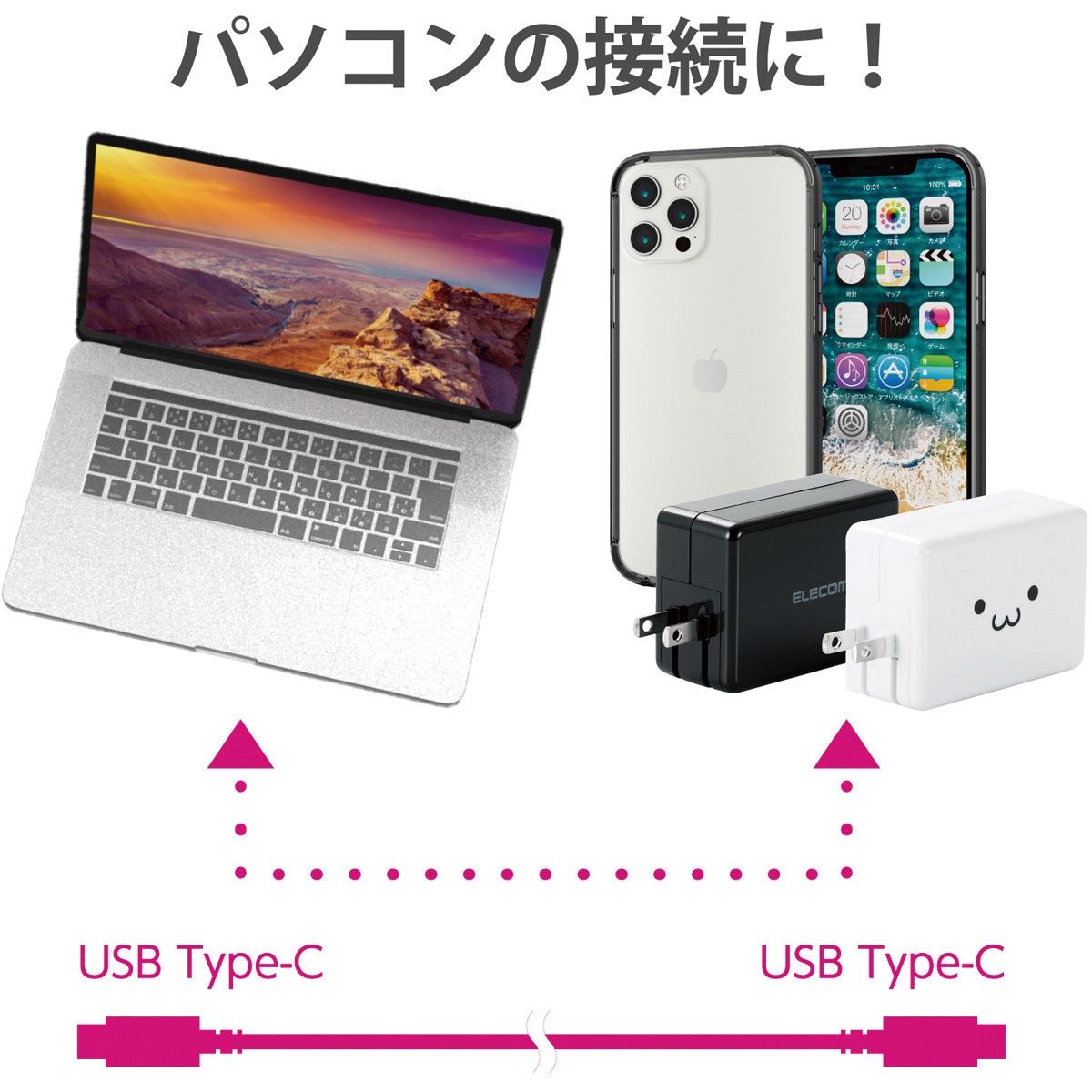 ELECOM U2C-CC30NBK2 BLACK  TYPE-Cケーブル USB2.0ケーブル(認証品、USB Type-C(TM) to USB Type-C(TM
