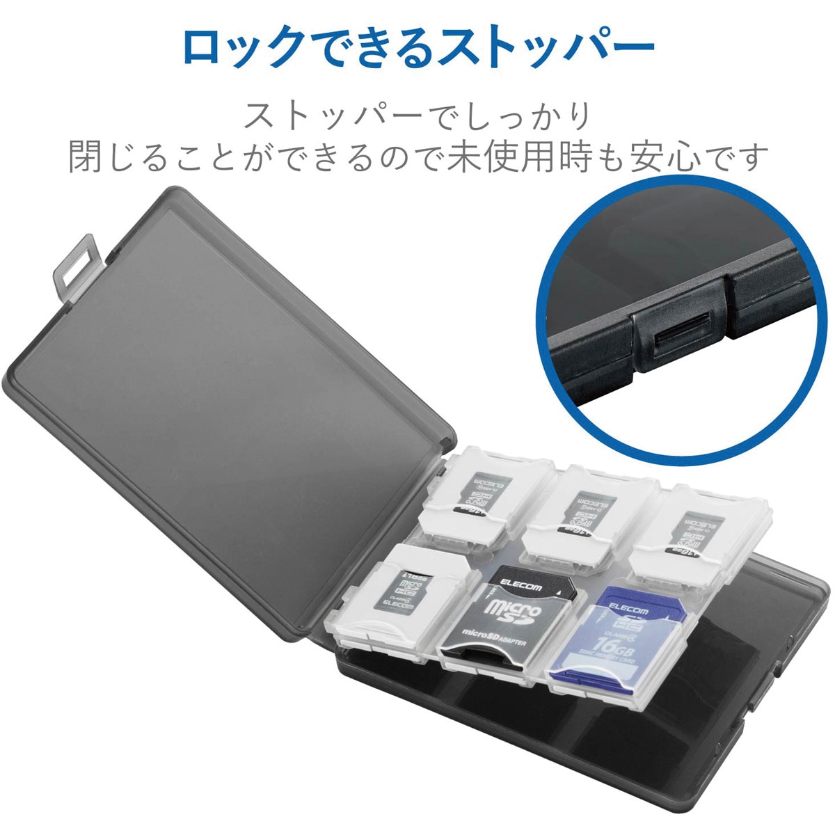 メモリーケース12枚収納ボックス SD/microSD Memory用 Amazon | エレコム SD microSDケース 12枚収納 (SD 12枚