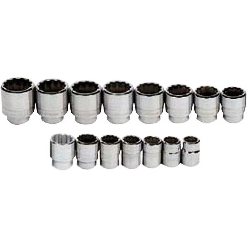 JHWMSH-15RC 3/4ドライブ ソケットセット 12角 15個 WILLIAMS 特殊工具鋼製 差込角19mm  JHWMSH-15RC