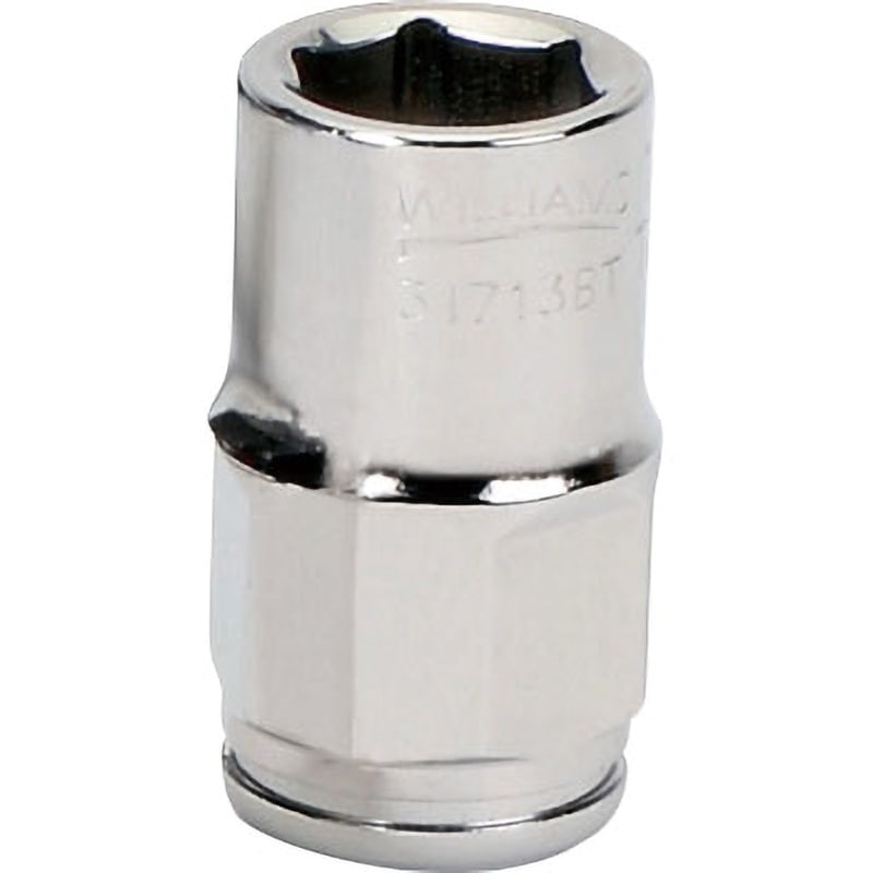 JHW31714BT 3/8ドライブ 貫通ソケット 6角 WILLIAMS 特殊工具鋼製 対辺