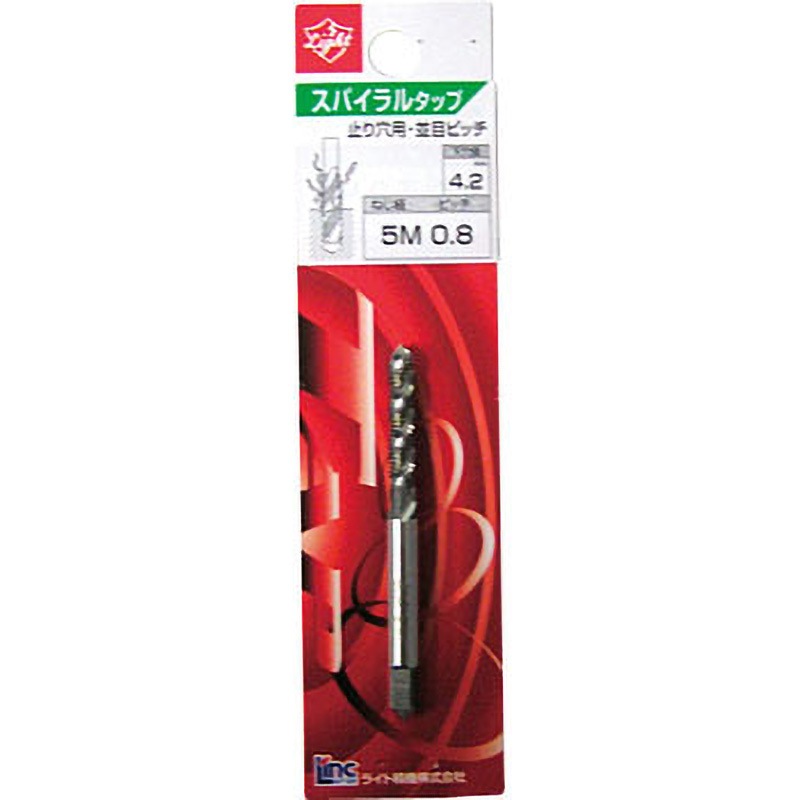 M5×0.8 スパイラルタップ ライト精機 ハイス_HSS ノンコーティング