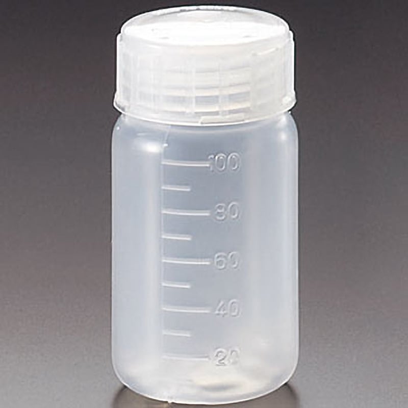17014 EOG滅菌瓶(PP広口) サンプラテック クリア 100mL 色(フタ)白 1本