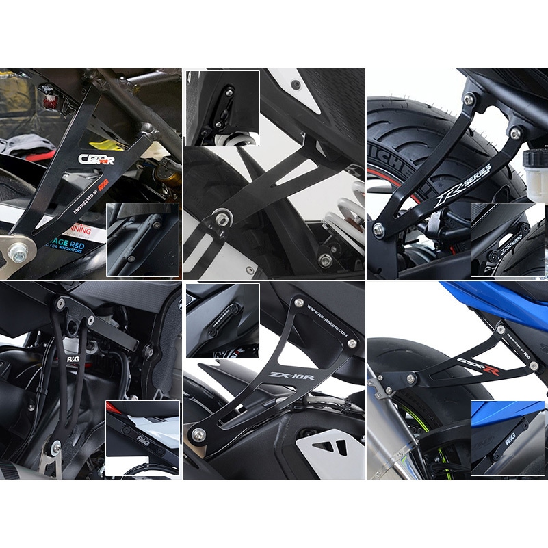 エキゾーストハンガー&リアフットプレートセット R&G RACING PRODUCTS