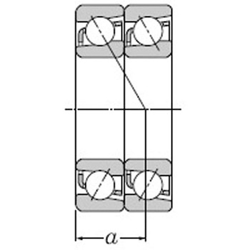 7317BDT アンギュラ玉軸受 7300形 NTN(エヌティーエヌ) 複列 内径85mm外径180mm幅82mm 33,980円
