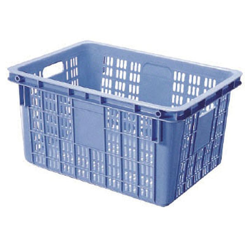 BK-70 BK型コンテナ(バスケット型) セキスイ ブルー色 容量70L 外寸(幅×奥行×高さ)622×452×330mm 1個