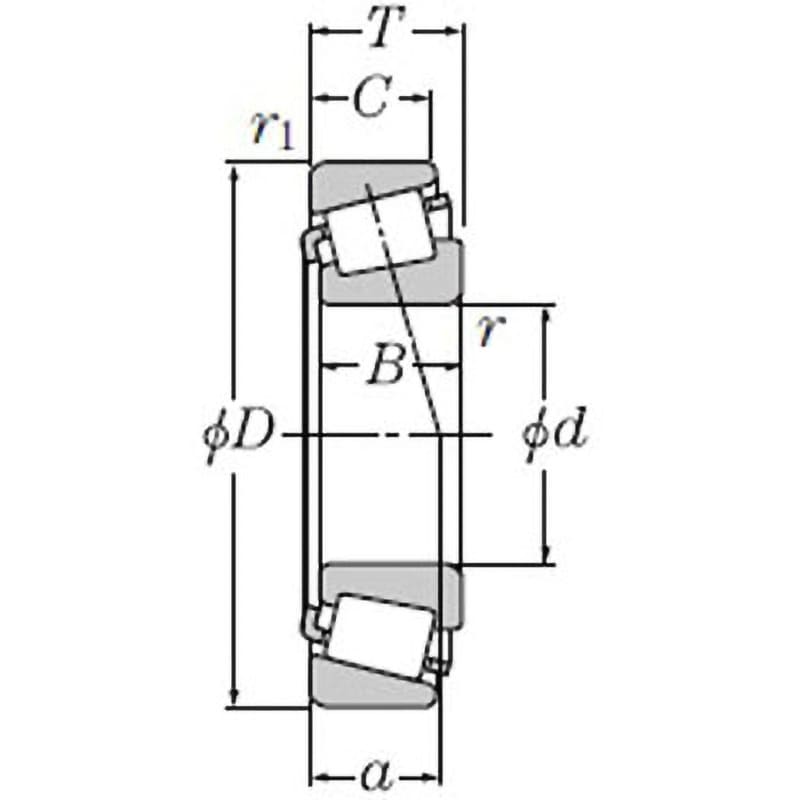 4T-32218 円すいころ軸受 32200形 NTN(エヌティーエヌ) 内径90mm