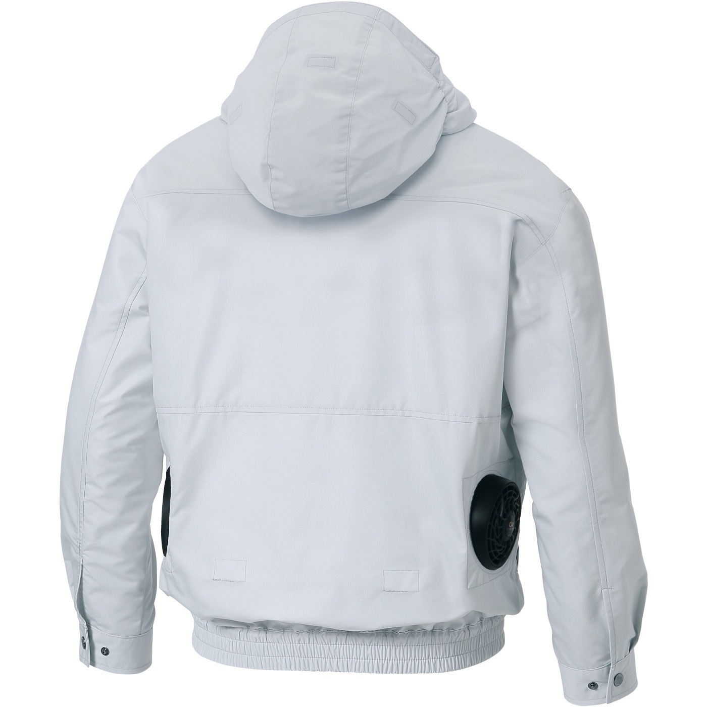 KF90480-KS034 空調風神服 フード付長袖ブルゾン (プロモデルファン&バッテリーセット 2024) サンエス 6シルバー色 サイズXL  KF90480-KS034