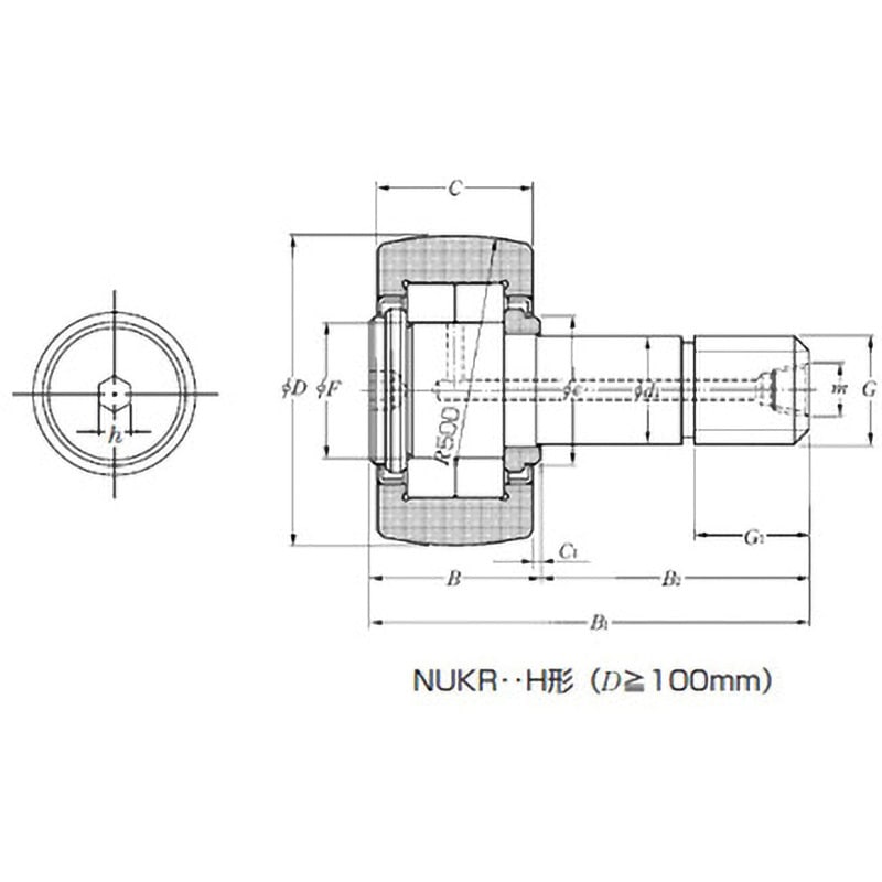 NUKR72/3AS カムフォロア NUKR形 1個 NTN(エヌティーエヌ) 【通販モノタロウ】 9,346円
