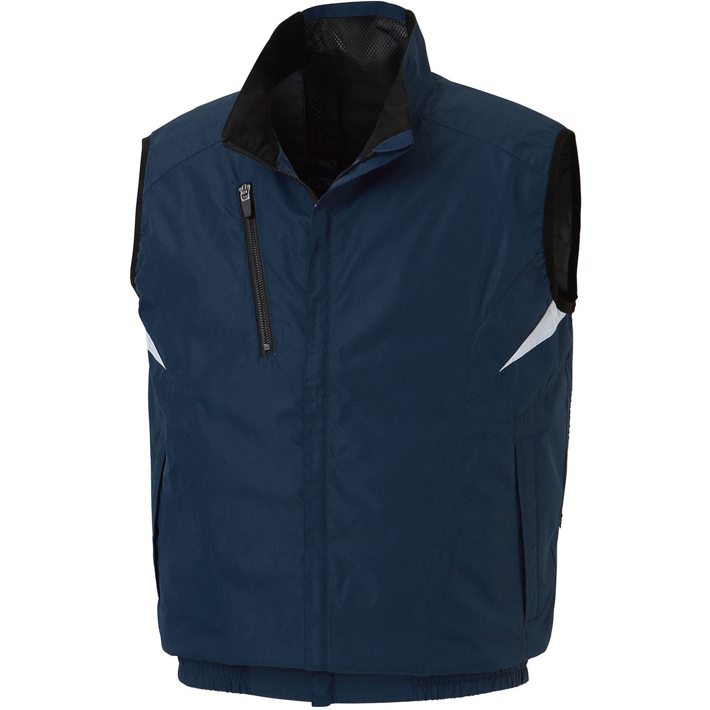 KF102-KS036 空調風神服 チタン加工ベスト (フラットハイパワーファン&バッテリーセット 2024-2) サンエス ネイビー色 サイズ5L  KF102-KS036