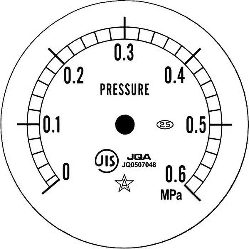 圧力計 BC10-281-M 0.25MPa(検査成績書付) 密閉形圧力計(A/B枠・立形