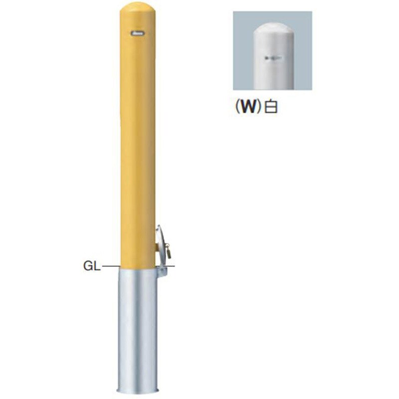 FPA-12SK4-F00-HC(W) インパクトボラード 基礎式 スチール製
