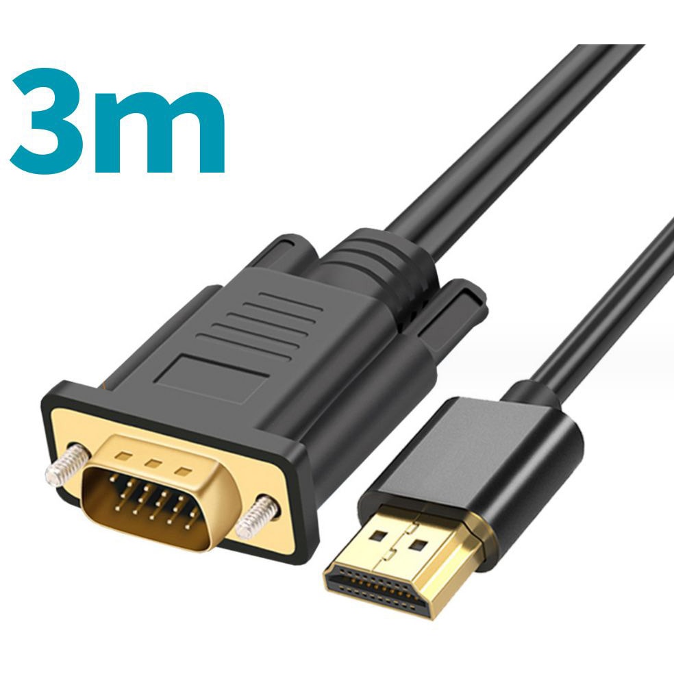 TR-HDA009-3 HDMI-VGA変換ケーブル トライメイト ブラック色 3m