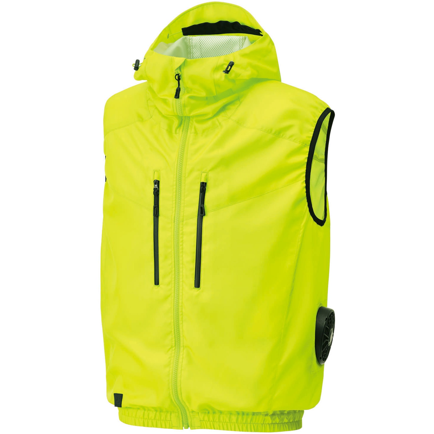 KF92112-KS034 空調風神服 フード付ベスト (プロモデルファン&バッテリーセット 2024) サンエス 10イエロー色 サイズL  KF92112-KS034 16,045円