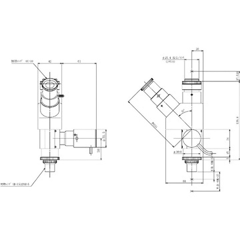 中央精機 WL型鏡筒 対物3接眼10スタンダード TS-WLC-3-10-1 中央精機 WL型鏡筒 対物3接眼10クロスミクロ4 TS-WLC-3-