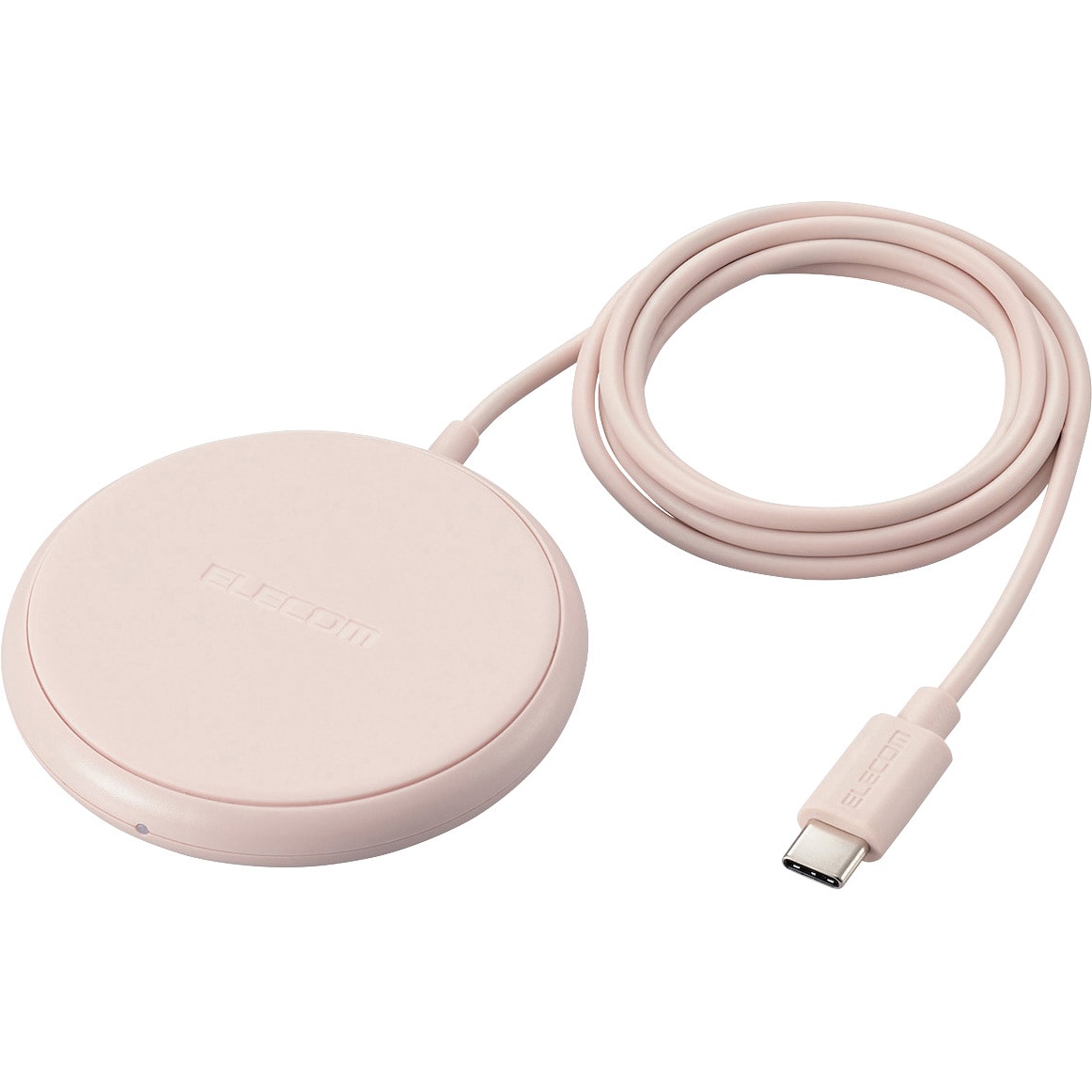 W-QA25PN ワイヤレス充電器 Qi認証 5W 卓上 滑り止めパッド ケーブル