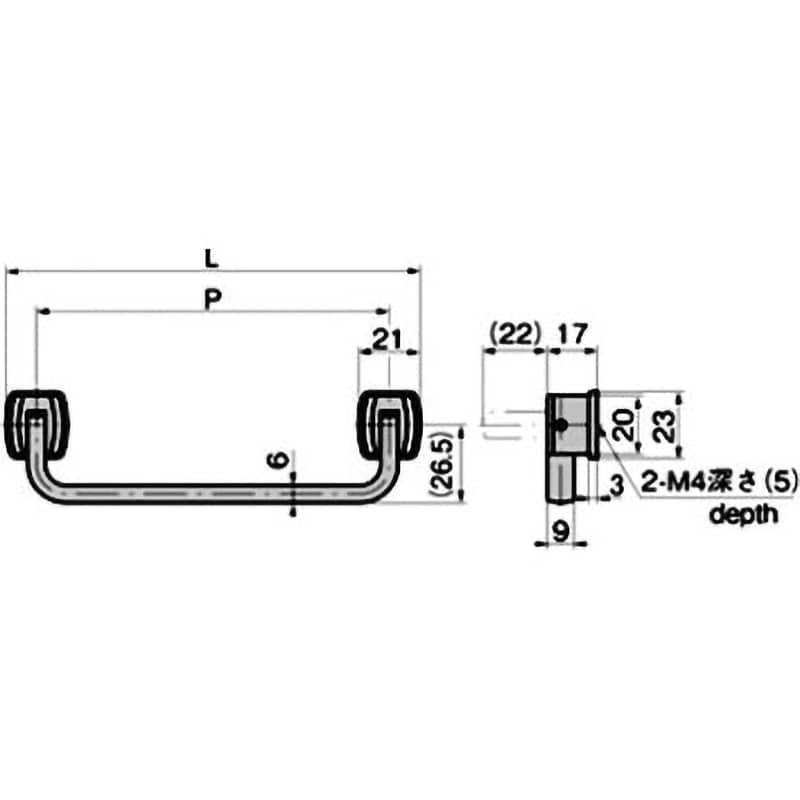 A-221-3 折りたたみ取手 TAKIGEN(タキゲン) サチライトクロム