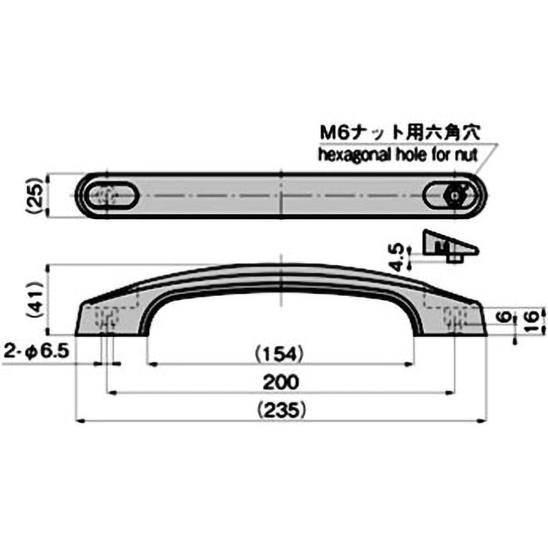 AP-829-1-Black 取手(P=200) 1個 TAKIGEN(タキゲン) 【通販