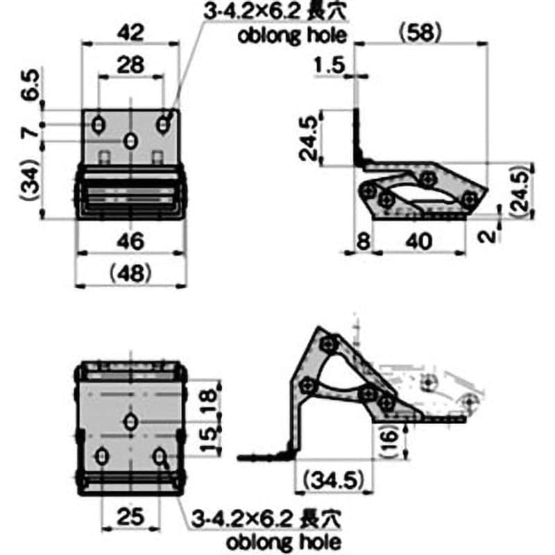 B-1404-A-3 ステンレス 四軸蝶番内扉タイプ 1個 TAKIGEN