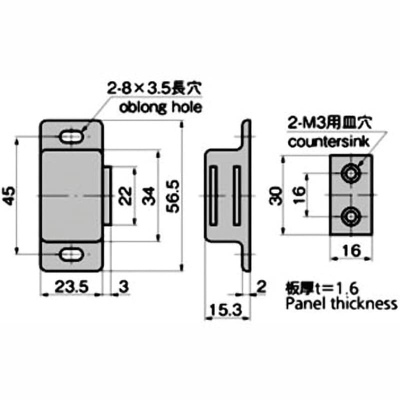 C-100-B-2 スーパーマグネットキャッチ(横型) 1個 TAKIGEN C-100-B-2 スーパーマグネットキャッチ(横型) 1個 TAKIGEN