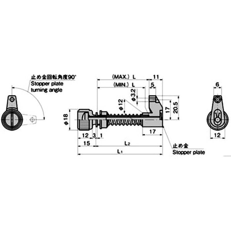 C-124-1 締付ファスナー 1個 TAKIGEN(タキゲン) 【通販モノタロウ】