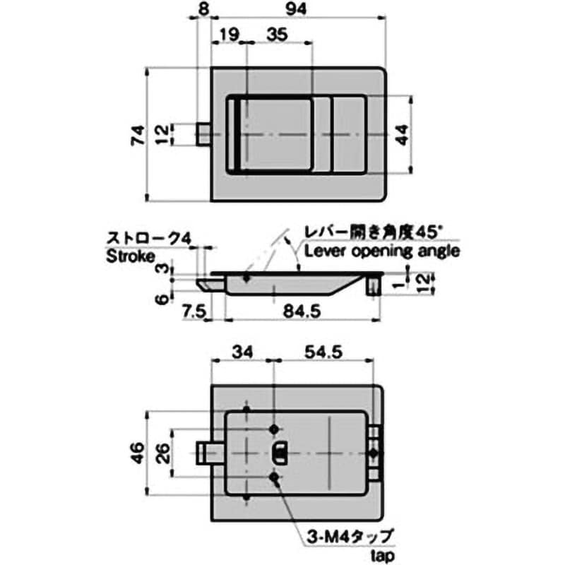 C-1101-1 ステンレス 平面ラッチ 1個 TAKIGEN(タキゲン) 【通販