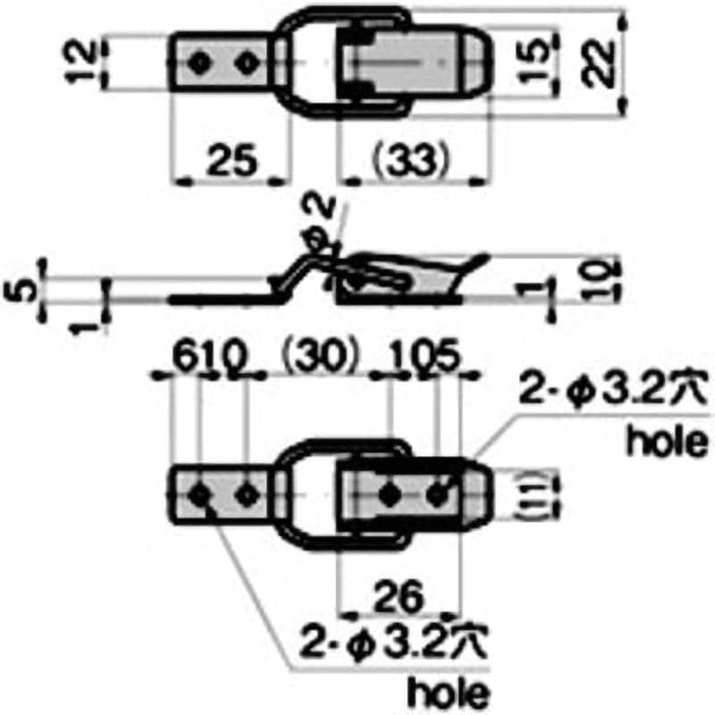 C-1129 ステンレス 小型パチン錠 1個 TAKIGEN(タキゲン) 【通販 C-1129 ステンレス 小型パチン錠 1個 TAKIGEN(タキゲン) 【通販