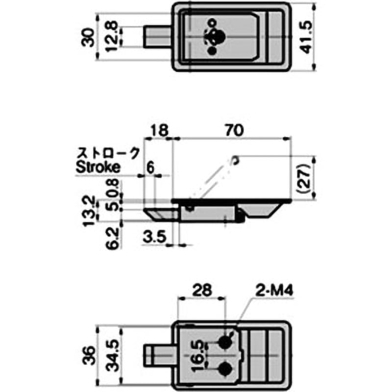 トッチページ ファスナー TAKIGEN(タキゲン) ラッチ 【通販モノタロウ】