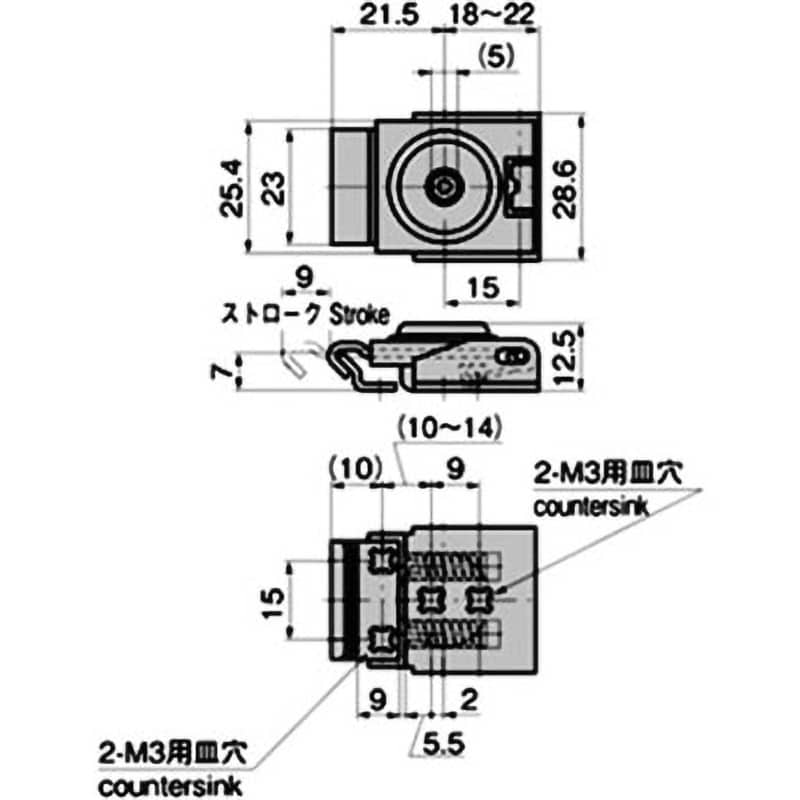 C-1263 ステンレス ターンキャッチ 1個 TAKIGEN(タキゲン