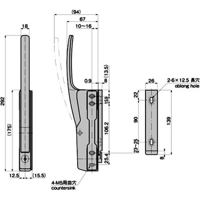 密閉用マグネットハンドル 鍵350