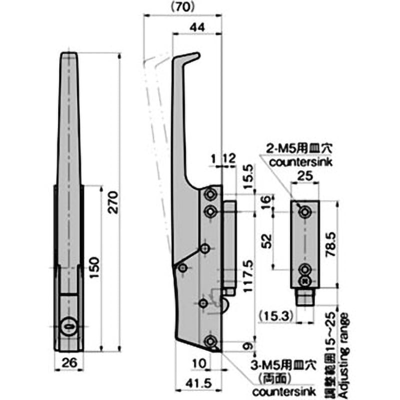 FA-610(#0200) 密閉用マグネットハンドル TAKIGEN(タキゲン) 鍵200