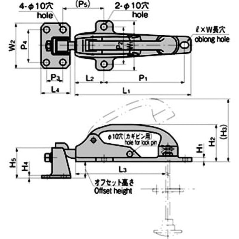 FA-802-2 密閉用パットハンドル 1個 TAKIGEN(タキゲン) 【通販モノタロウ】