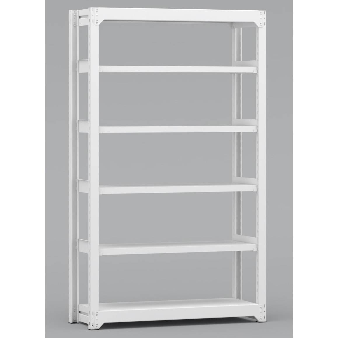 BLH471-456SOR 中量棚 基本単式1連 有効5段 金剛(KONGO) ホワイト色 単体タイプ スチール 高さ2100mm奥行450mm  BLH471-456SOR