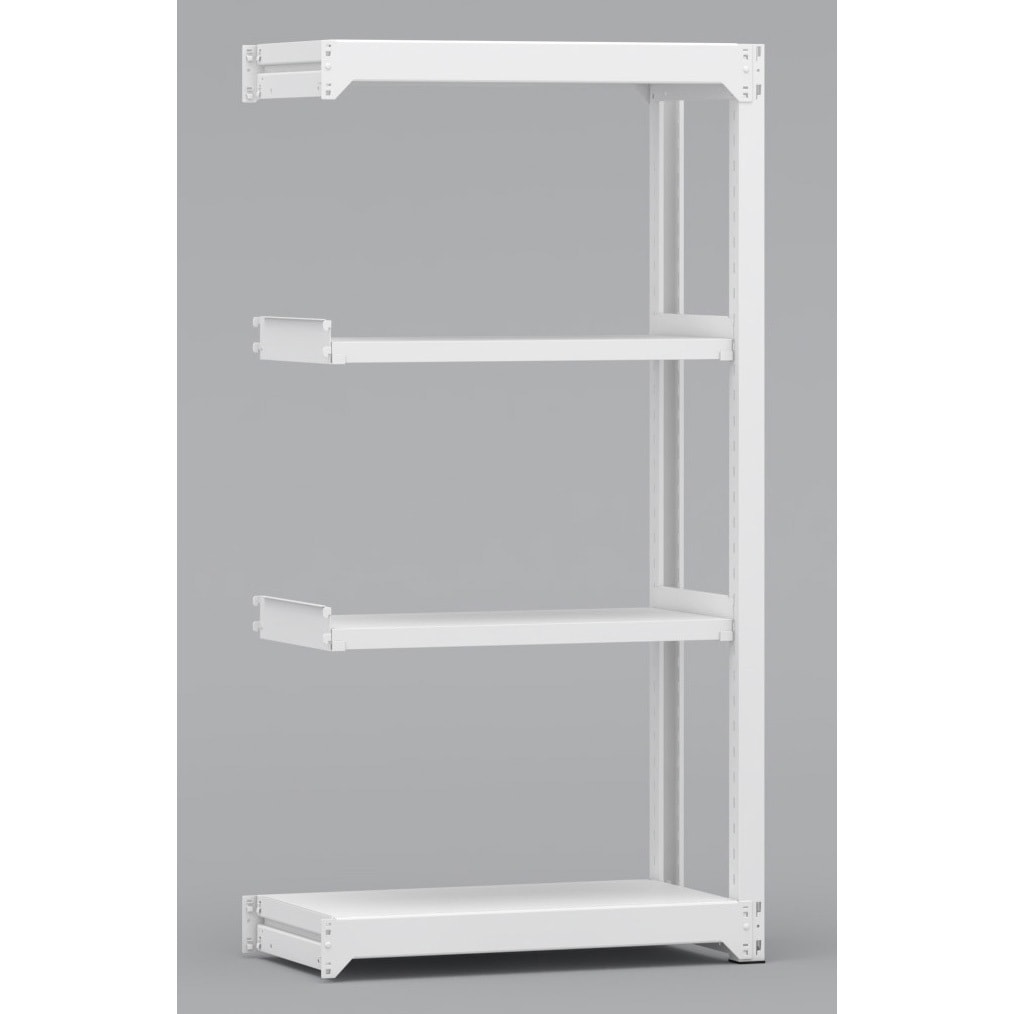 BLH361-454SAR 中量棚 連結単式1連 有効3段 金剛(KONGO) スチール ホワイト色 荷重300kg/段 高さ1800mm  BLH361-454SAR