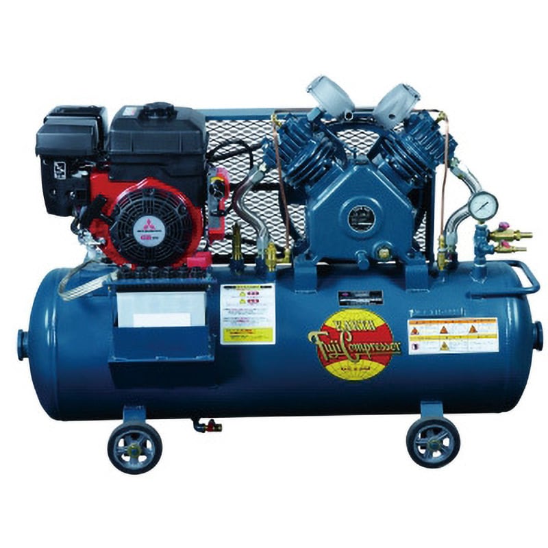 低圧エンジン搭載形コンプレッサー(自動アンローダー式) 給油式 コンパクト設計 タンク容量99L FP-22M-ESB