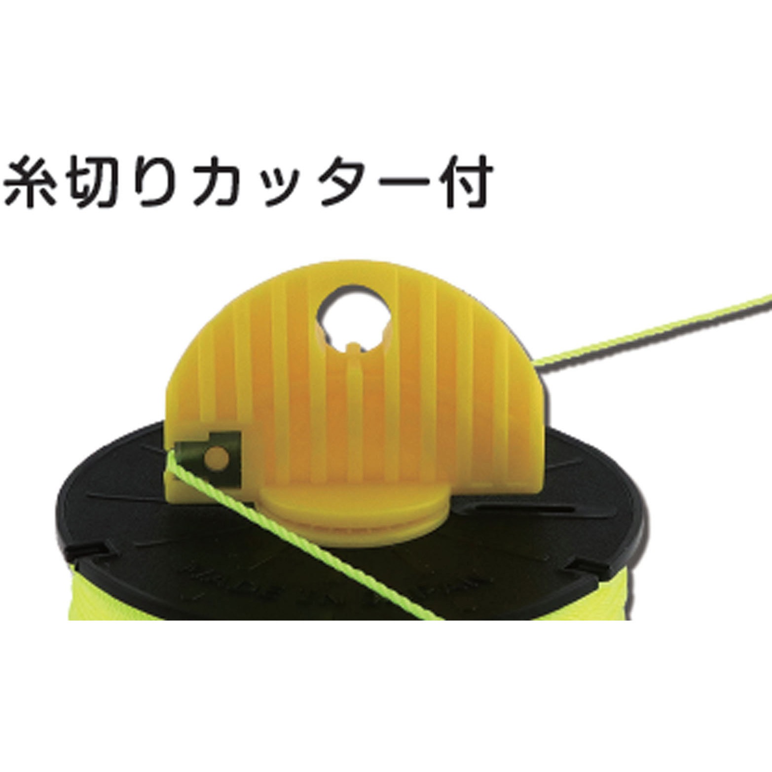 4861 ミエール水糸 カッター付ハンドル たくみ グリーン色 長さ130m