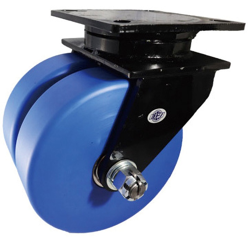 MCW-gTL-200×75 超重量用双輪MCナイロンキャスター 回転金具ストッパー 1個 ヨドノ 【通販モノタロウ】