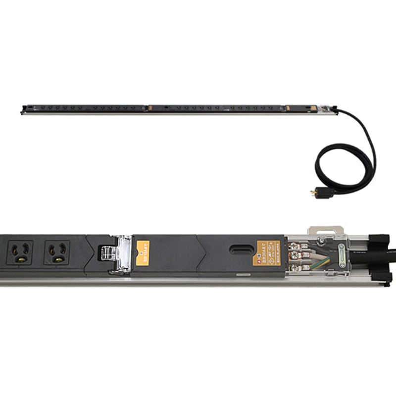 コンセントバー取付金具付 100V 30A 24口 サーキットプロテクタ付 W29.5×H1680×D73.5mm 1本 大和電器 【通販モノタロウ】