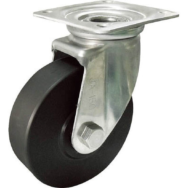 EMC-J CD-150 導電MCナイロンキャスター 自在金具付き ヨドノ 許容荷重350daN 取付高198mm  EMC-J CD-150